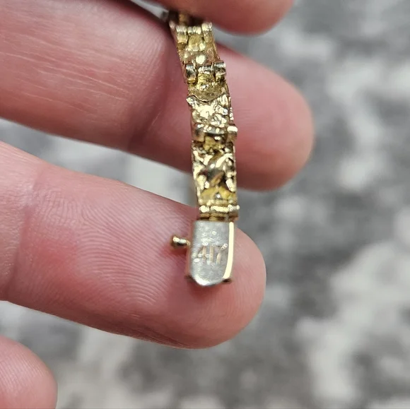 9k Gold Real Solid Yellow 7" 8 Grams - Picture 8 of 14